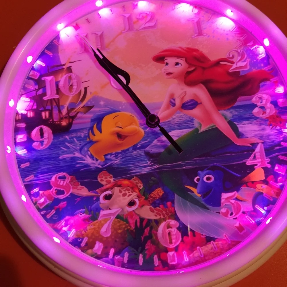 The little mermaid led clock